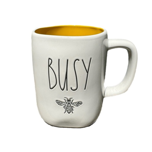 RAE DUNN Artisan Collection BUSY Bee Large Oversized Coffee Mug Ceramic Cup - Picture 3 of 9
